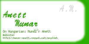 anett munar business card
